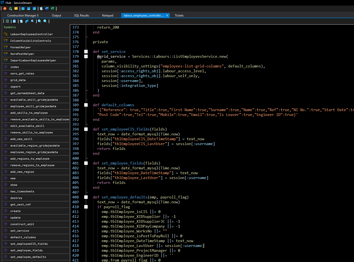 Rails IDE Editor