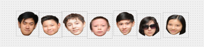 Grandchildren frame with heads overlaid on the animated GIF